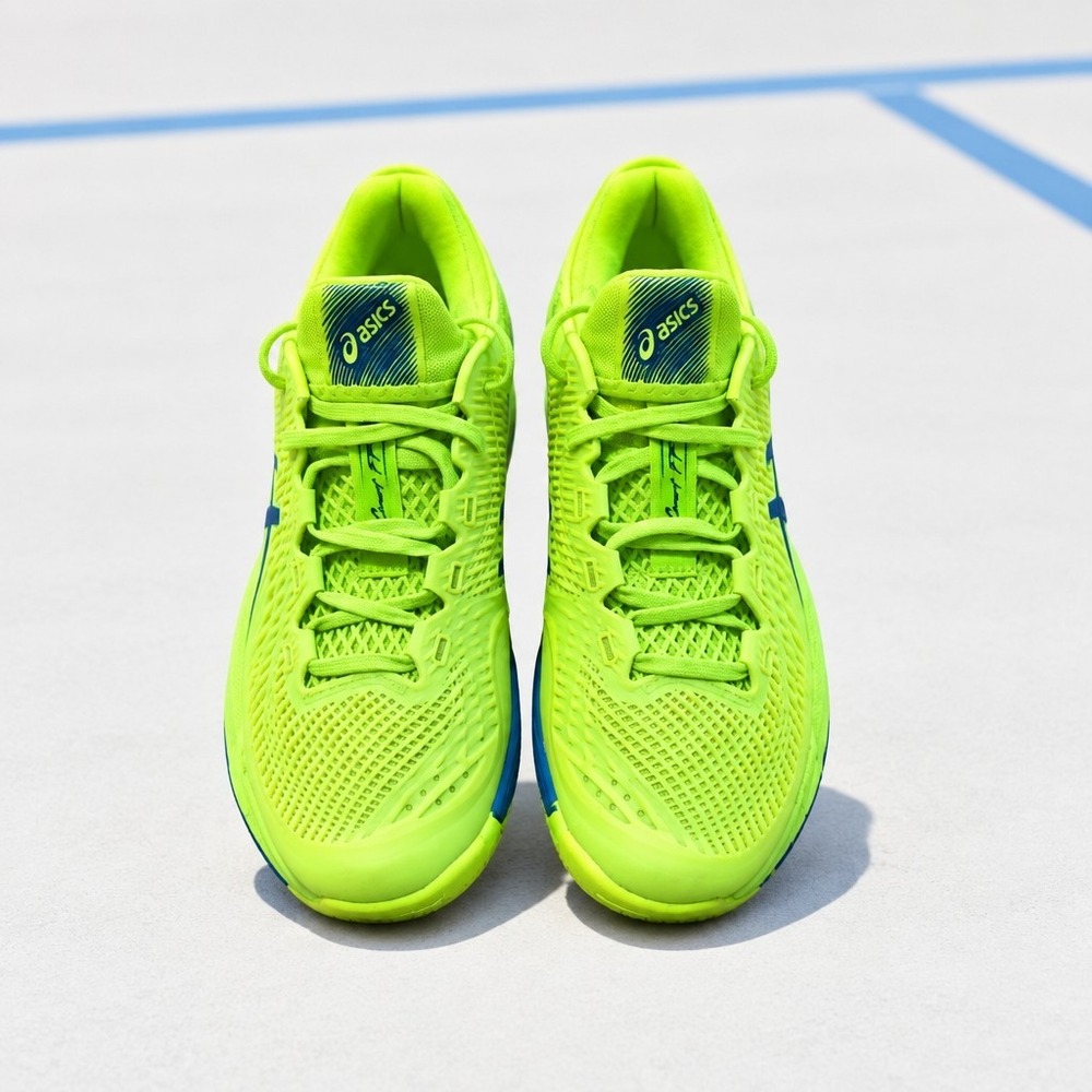 Women's Asics Court FF 3 - SIZE 7.5 - 1042A220-300 Hazard Reborn Blue Hard Court - Picture 2 of 12